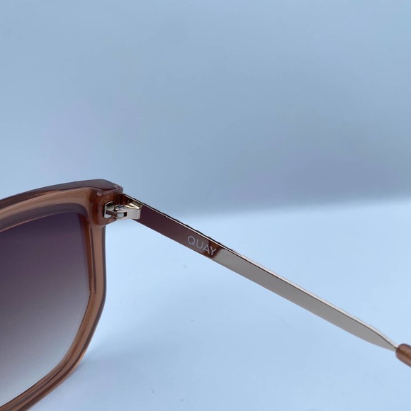 Quay Australia Coffee Run Caramel Brown Sunglasses Oversized Women's - Picture 8 of 9
